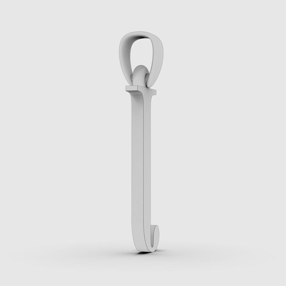 Alphabet Latin J 3D print model_17