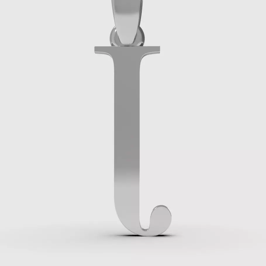 Alphabet Latin J 3D print model_0