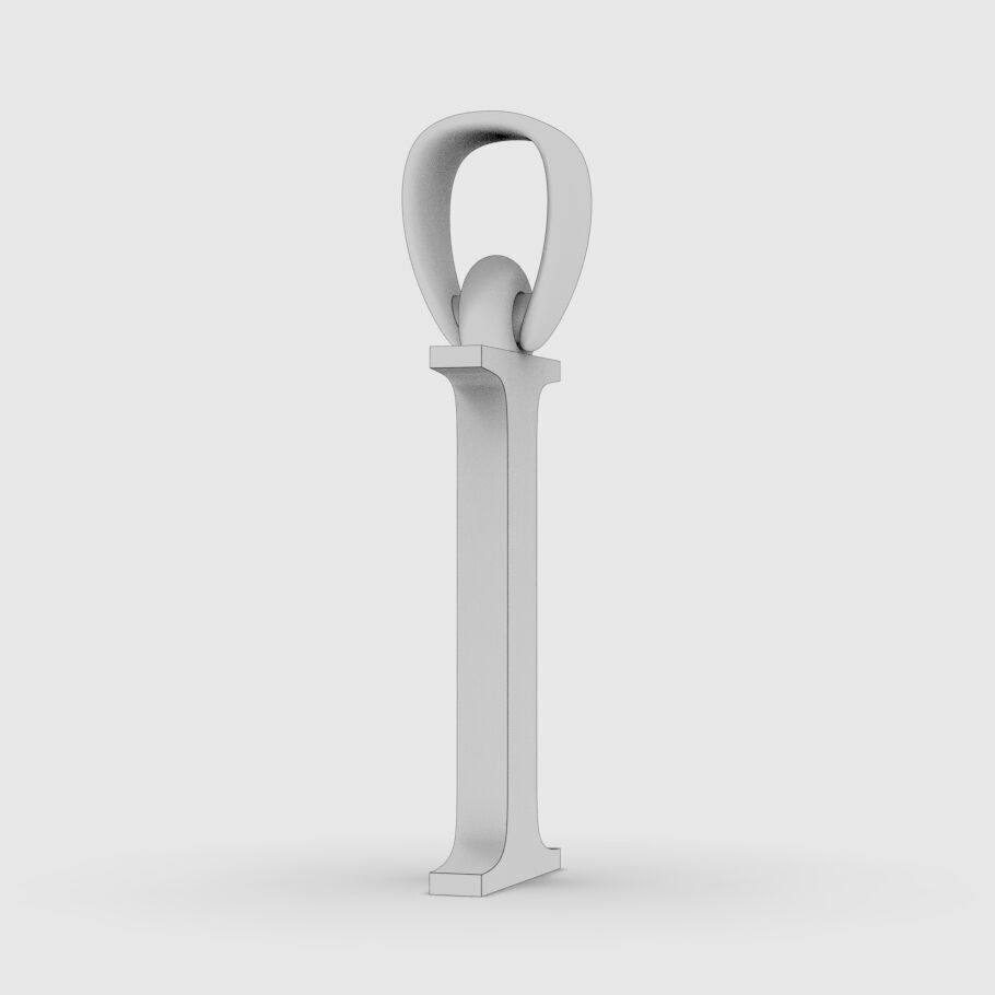 Alphabet Latin I 3D print model_16