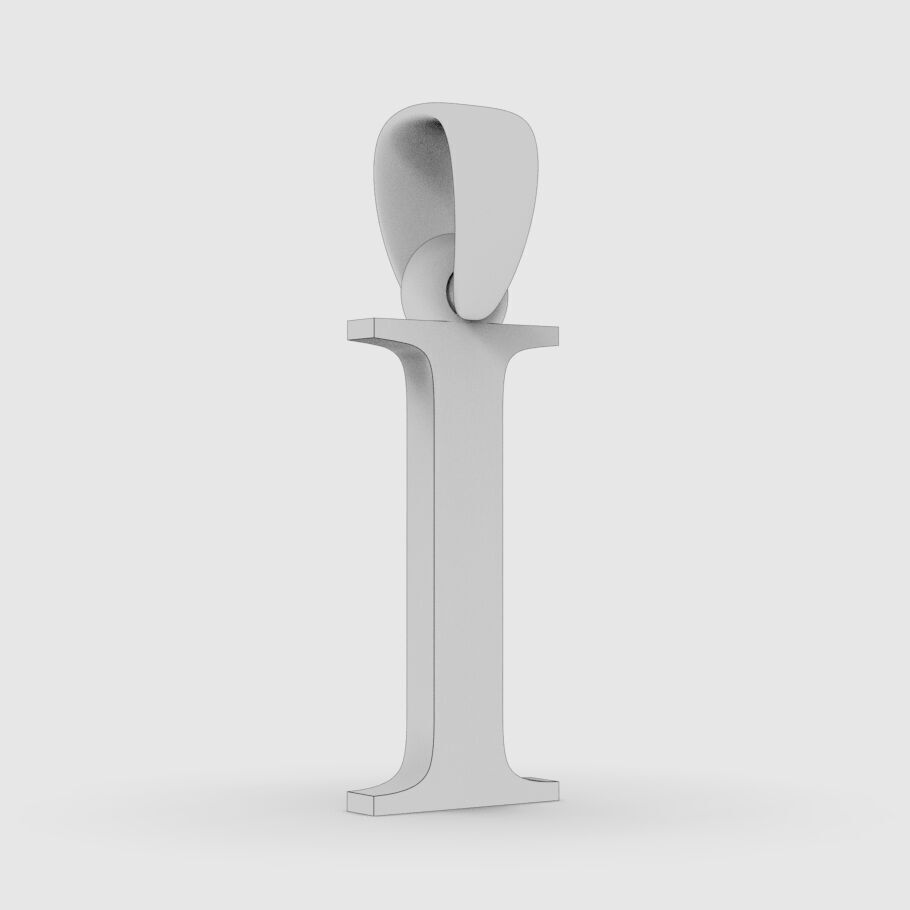 Alphabet Latin I 3D print model_14