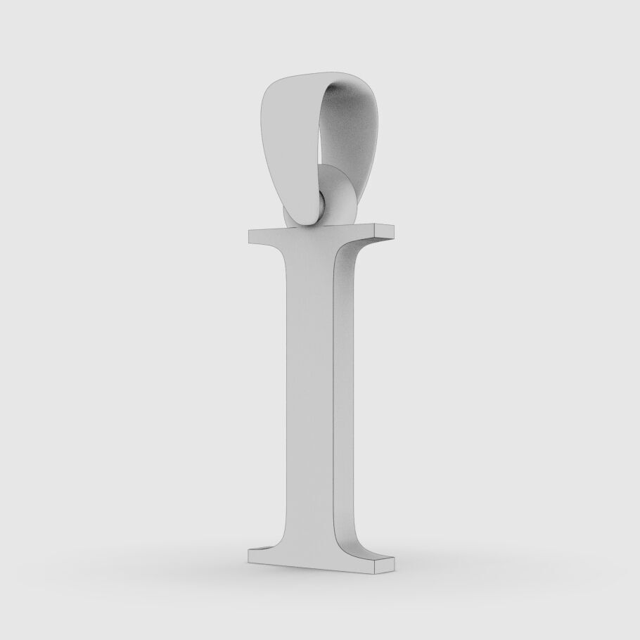 Alphabet Latin I 3D print model_15