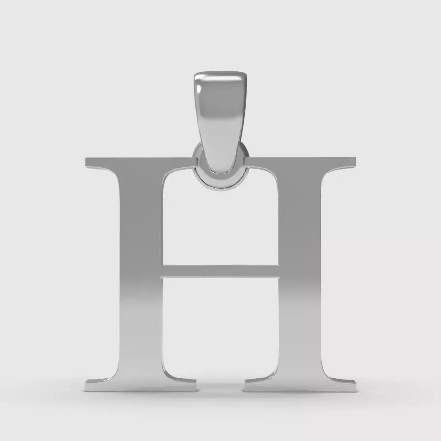 Alphabet Latin H 3D print model_0