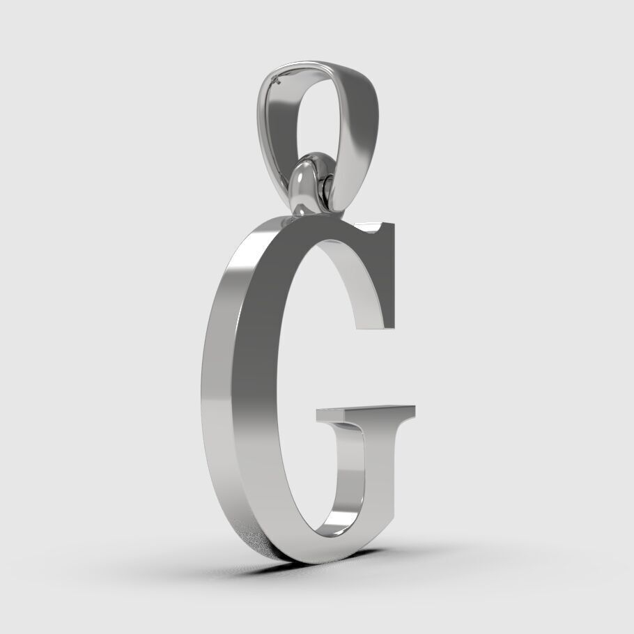Alphabet Latin G 3D print model_9