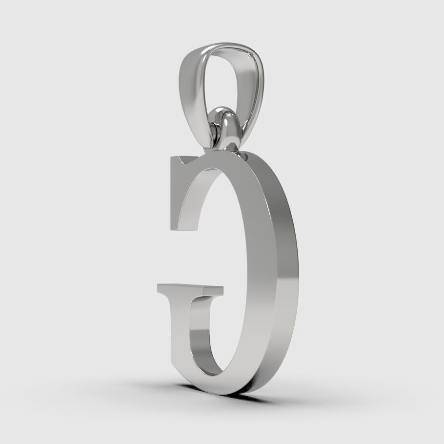 Alphabet Latin G 3D print model_7