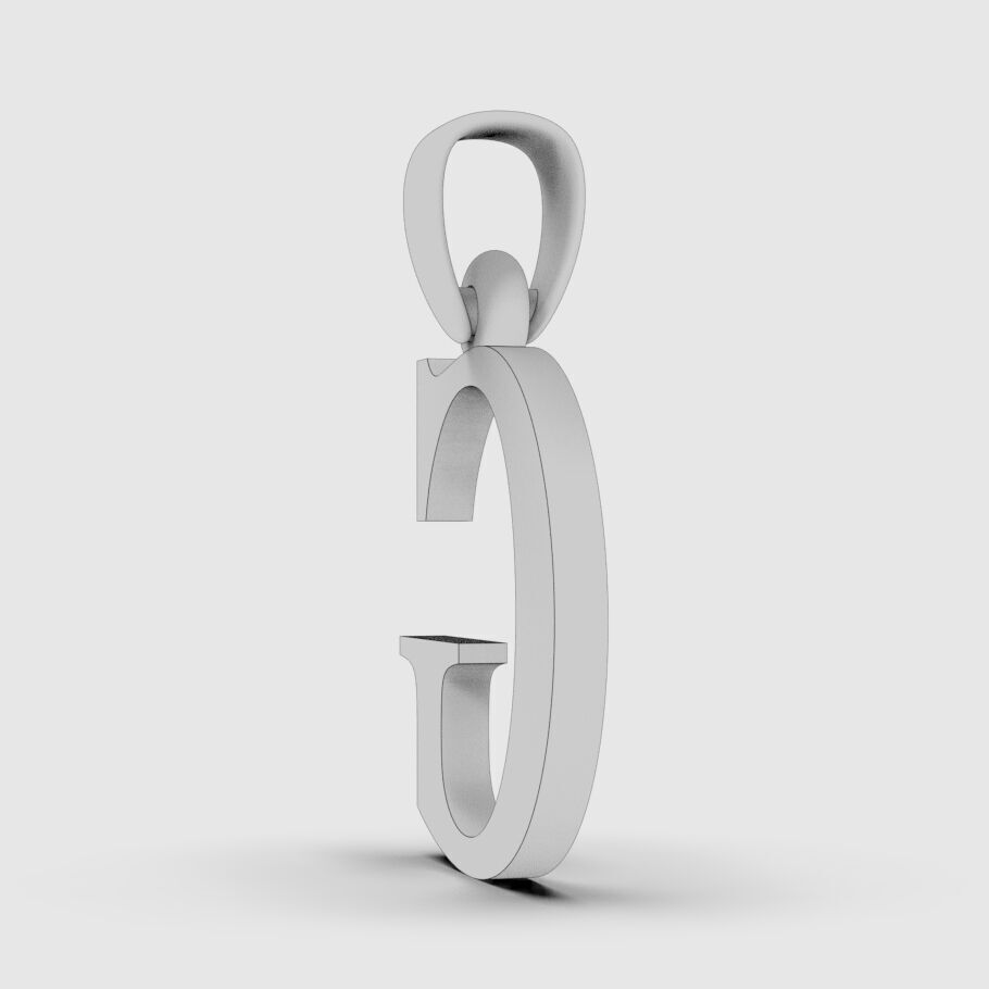 Alphabet Latin G 3D print model_1