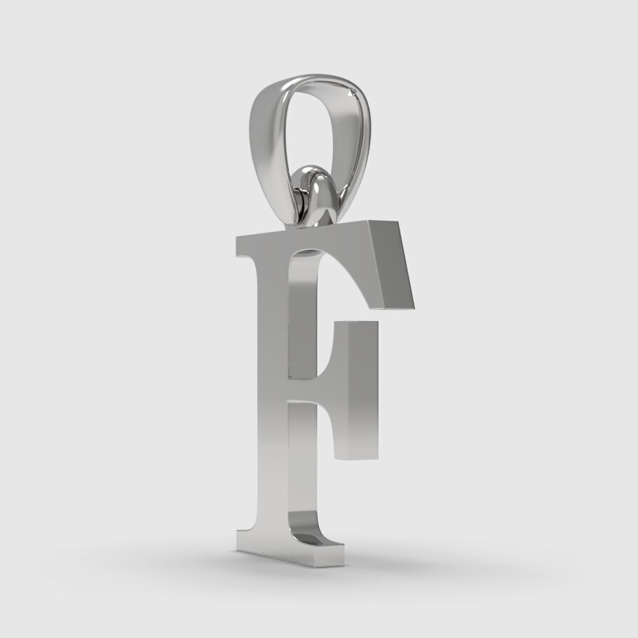 Alphabet Latin F 3D print model_12