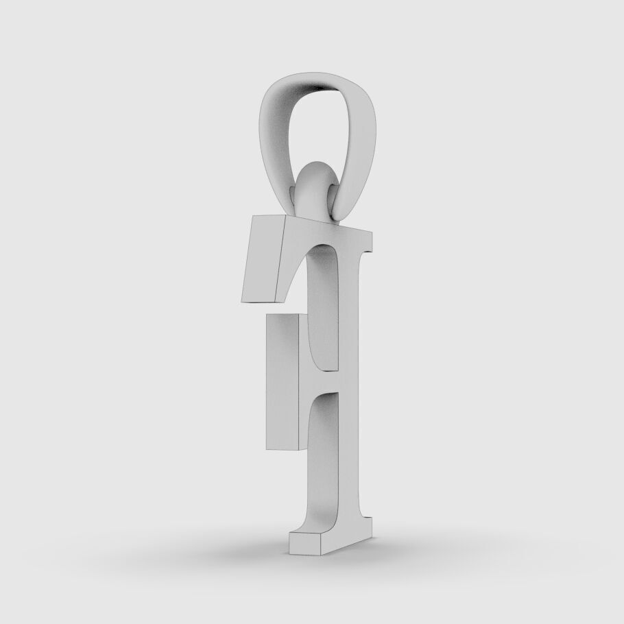 Alphabet Latin F 3D print model_16
