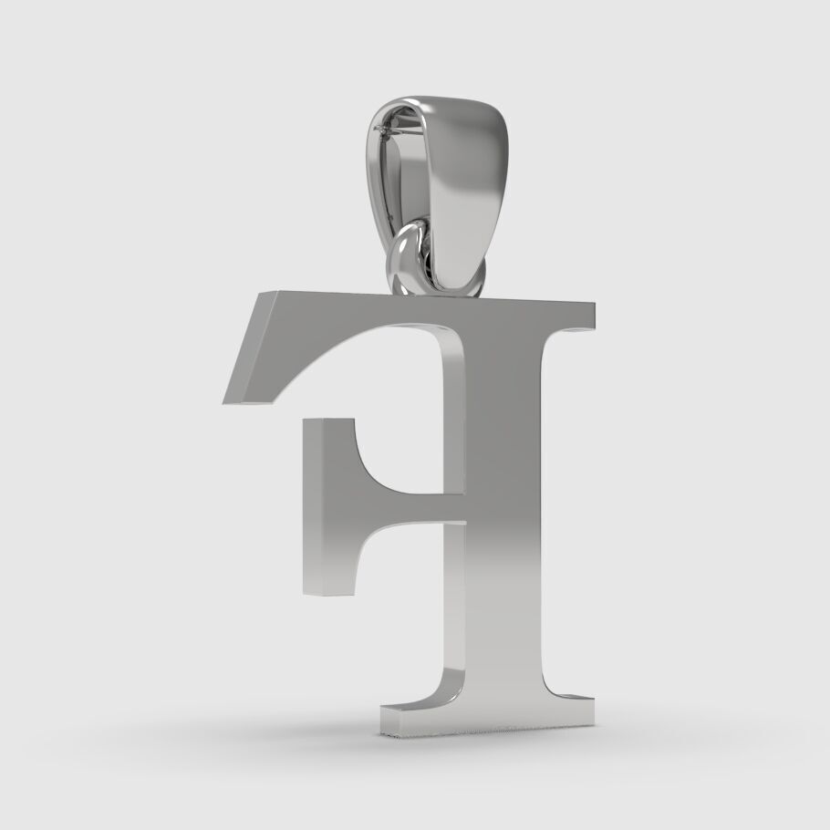 Alphabet Latin F 3D print model_6