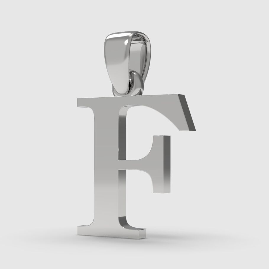 Alphabet Latin F 3D print model_11