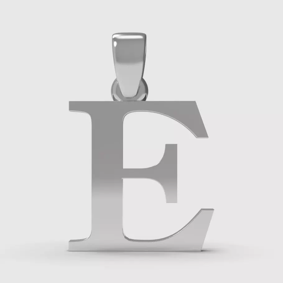 Alphabet Latin E 3D print model_0