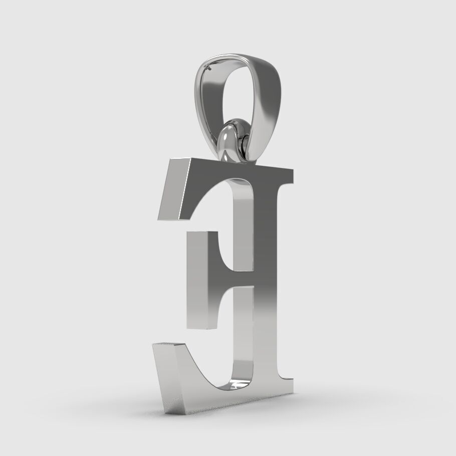 Alphabet Latin E 3D print model_5