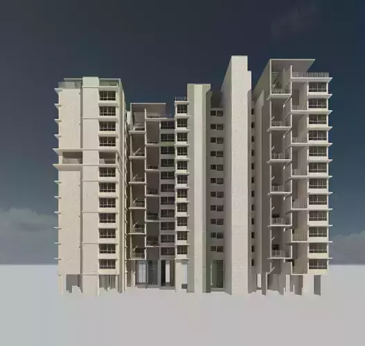 Revit Residential building 3D model Volume01
