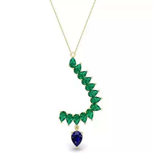 Gems Stone Pendent 3d Model and Render 43