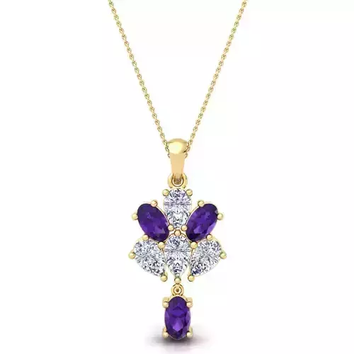 Gems Stone Pendent 3d Model and Render 44