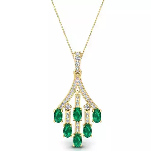 Gems Stone Pendent 3d Model and Render 39