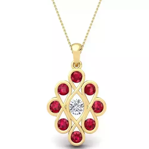 Gems Stone Pendent 3d Model and Render 38