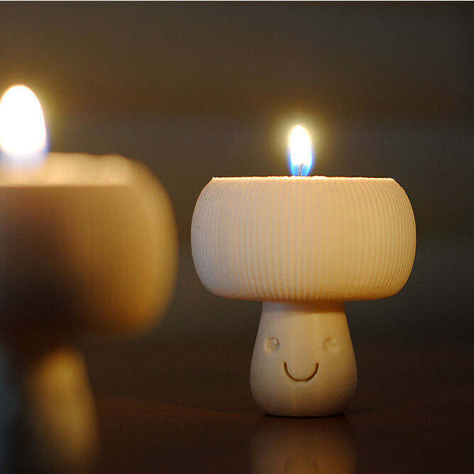 Mushroom Tealight Holder 3D print model_2