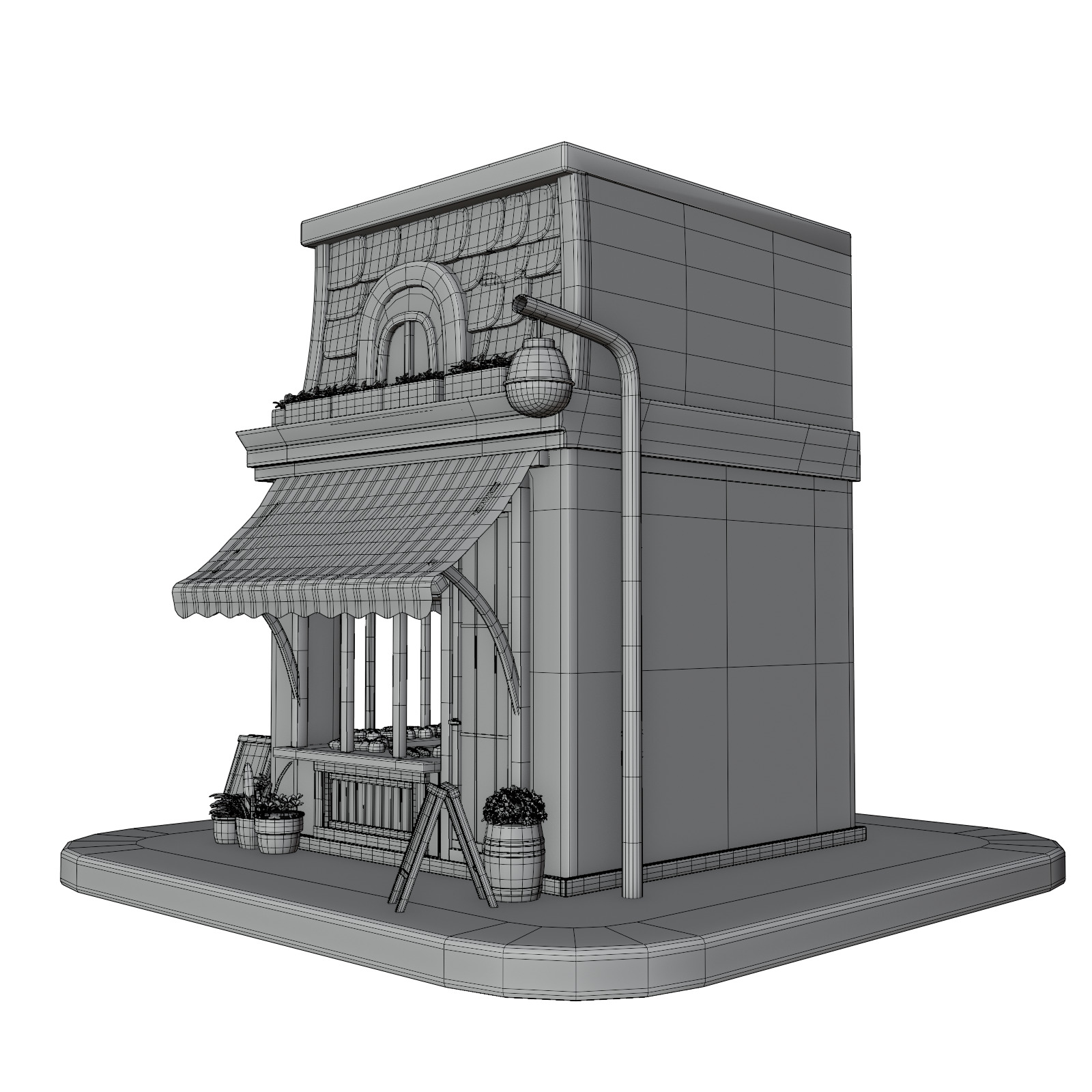 Bakery House Model 3D model_6