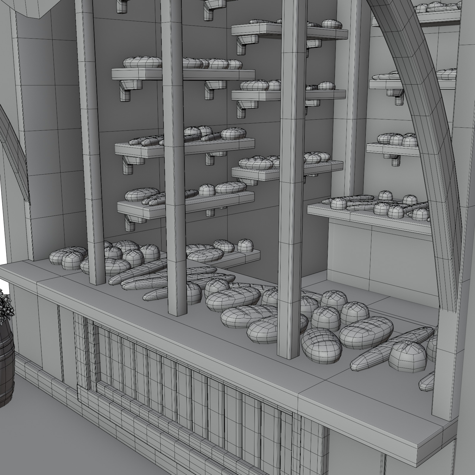 Bakery House Model 3D model_7