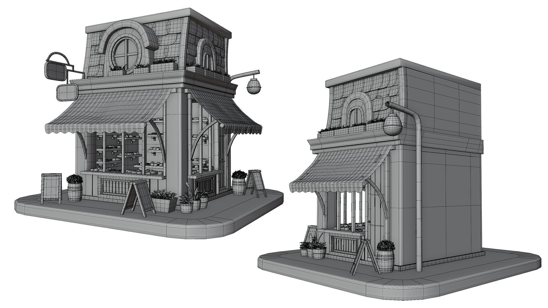 Bakery House Model 3D model_4