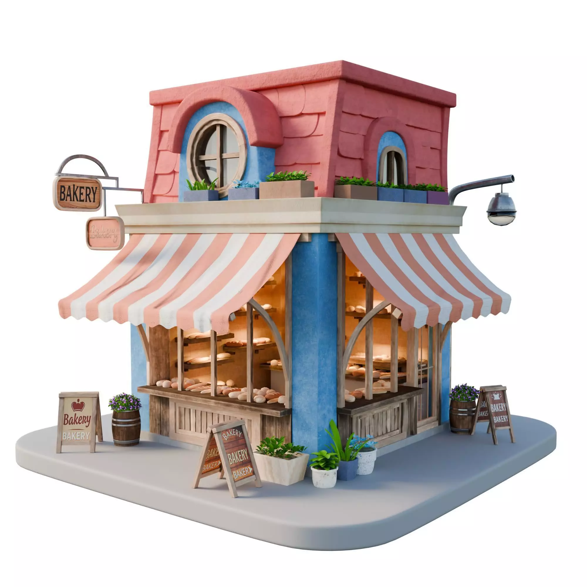 Bakery House Model 3D model_0
