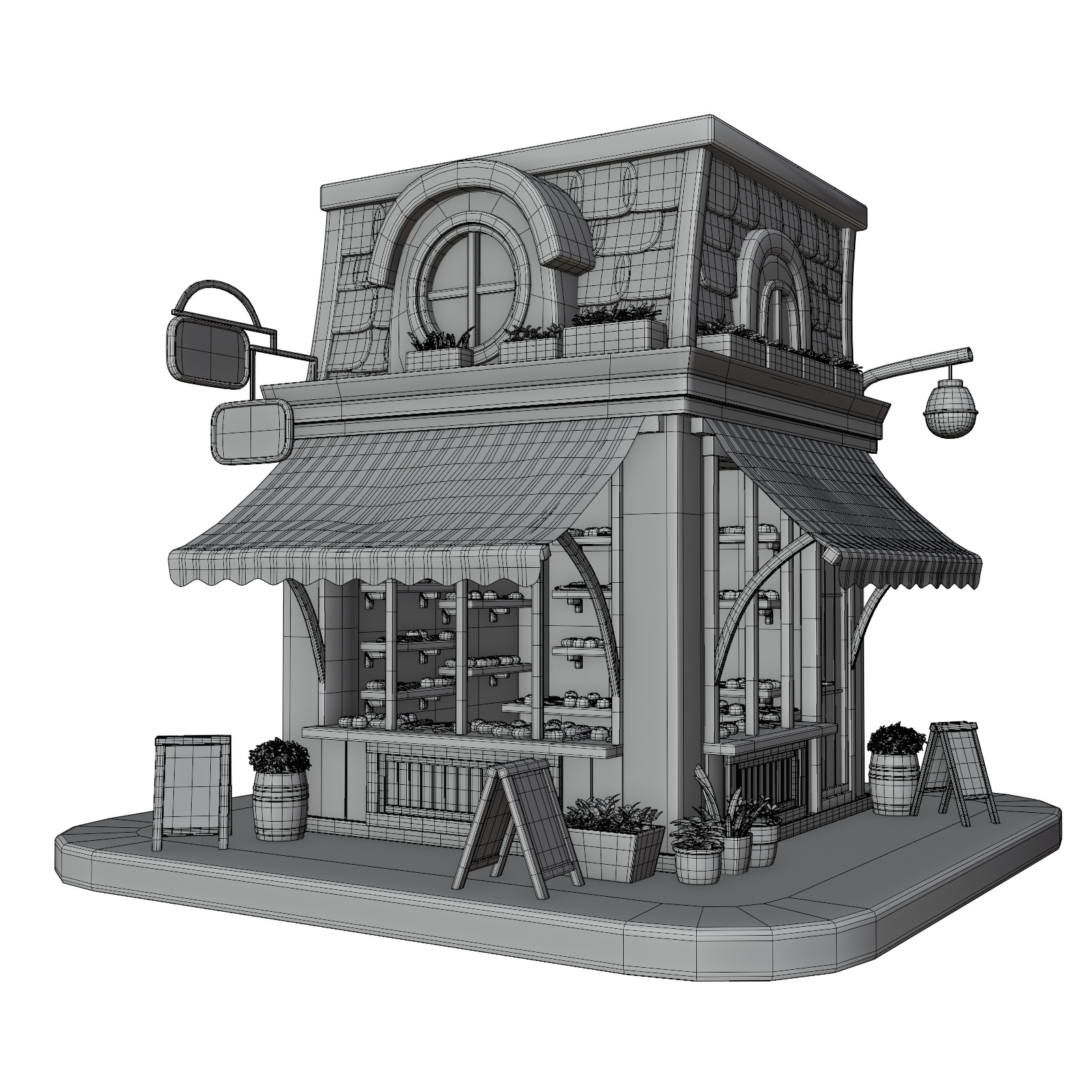 Bakery House Model 3D model_5