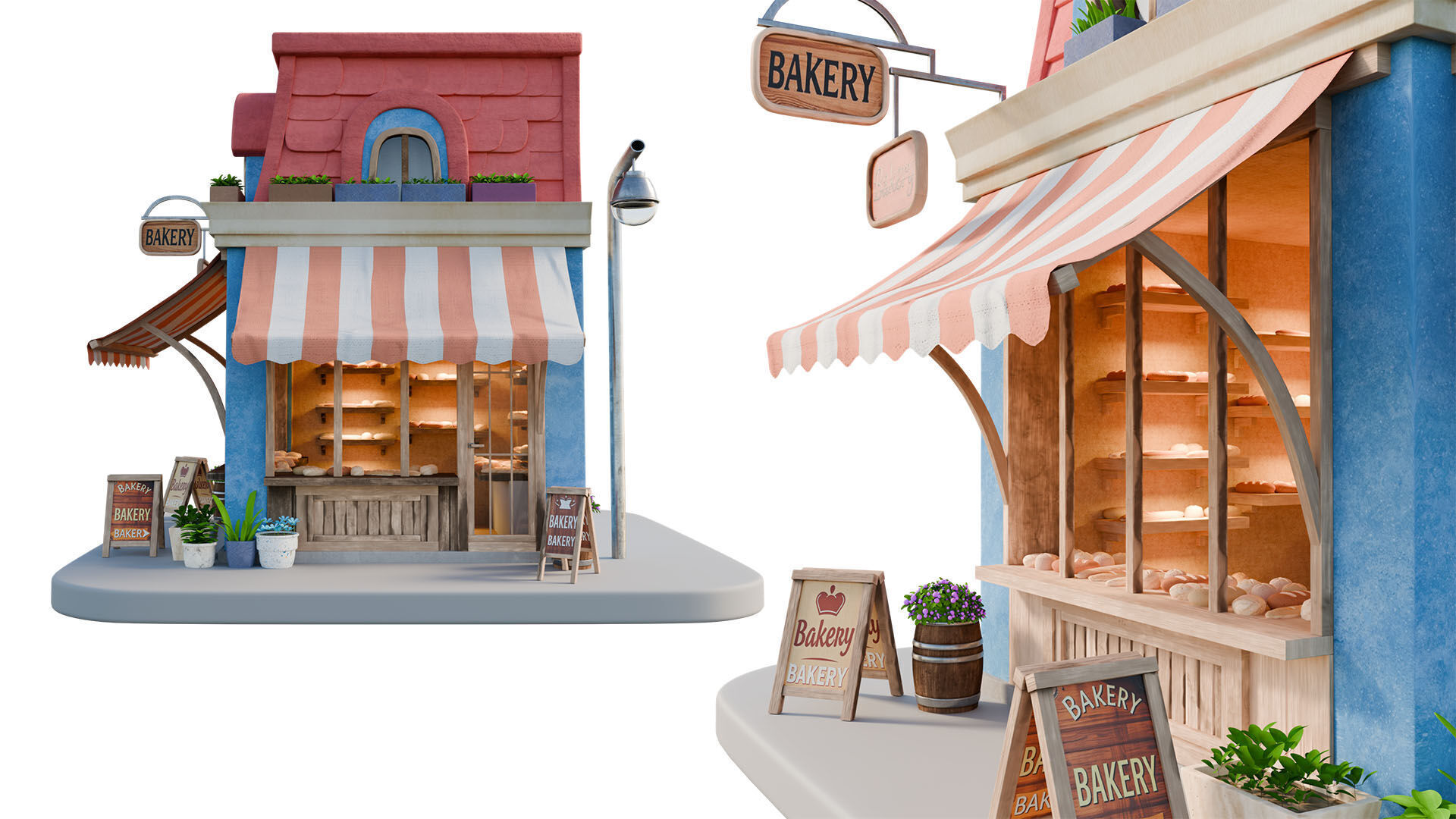 Bakery House Model 3D model_2
