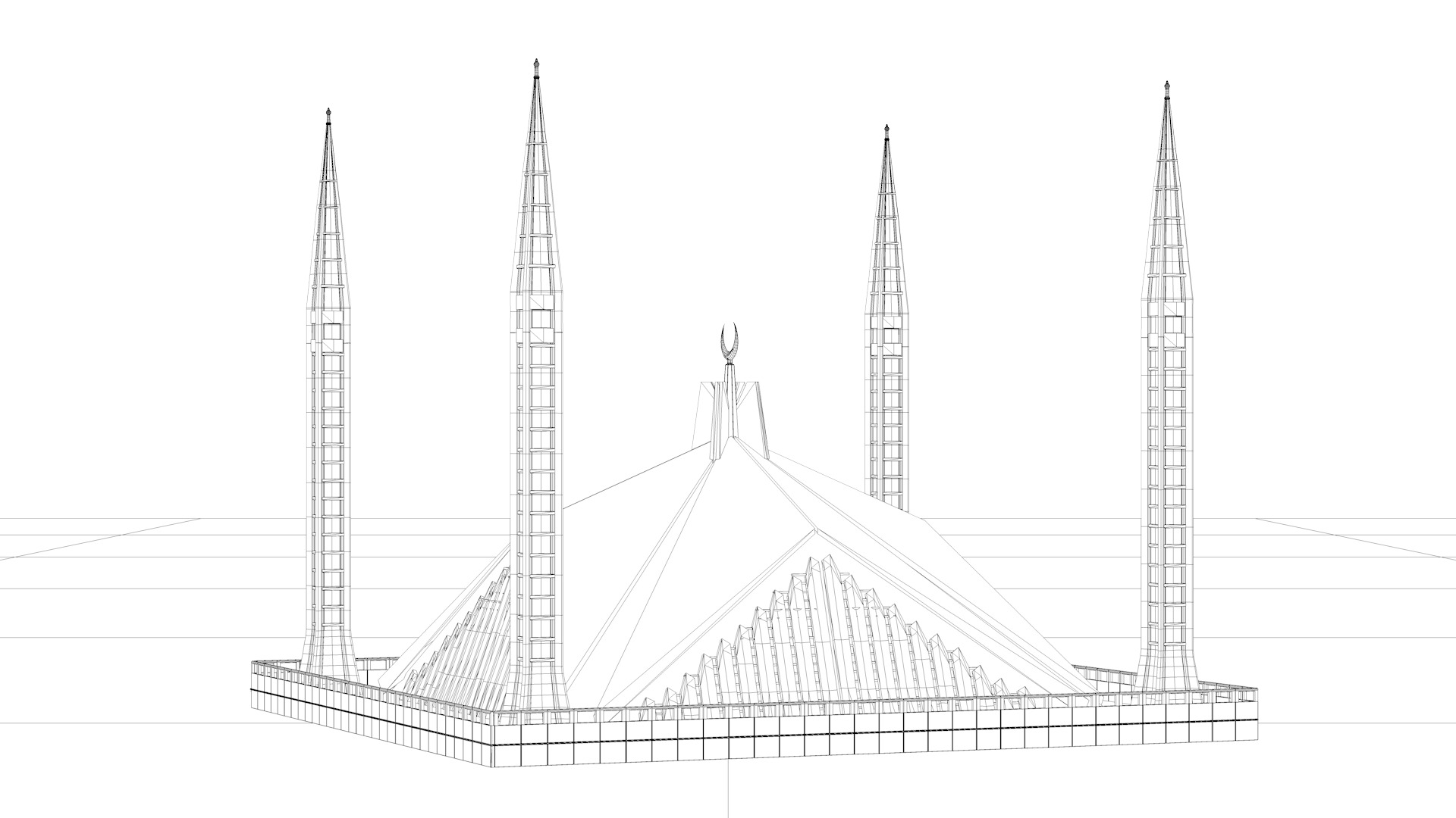 Faisal Mosque 3D model_6