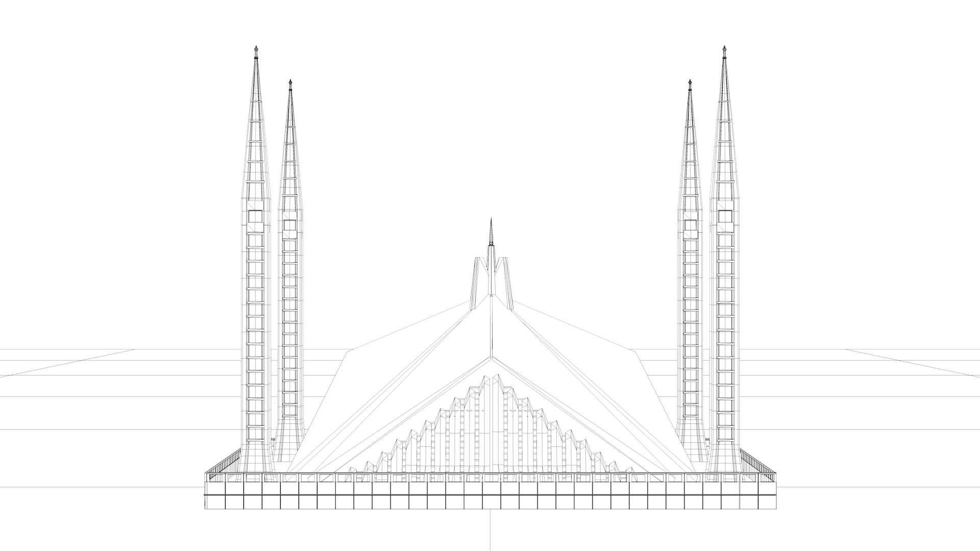 Faisal Mosque 3D model_5