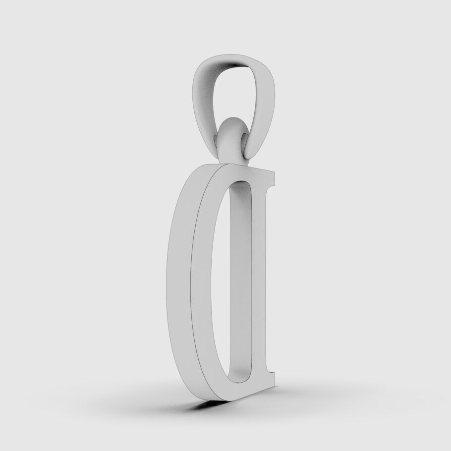 Alphabet Latin D 3D print model_16