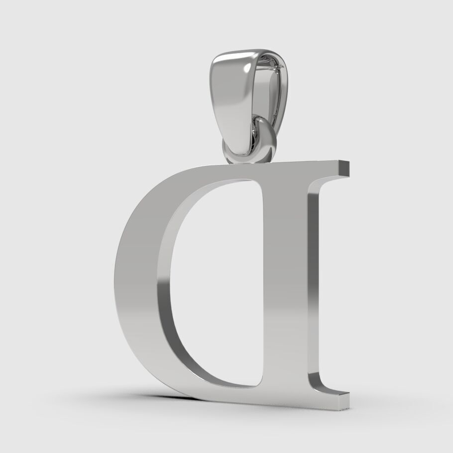 Alphabet Latin D 3D print model_4