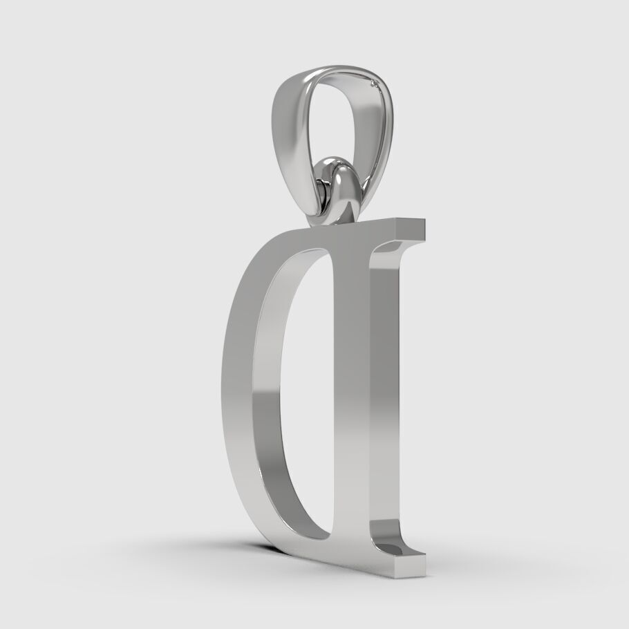 Alphabet Latin D 3D print model_7