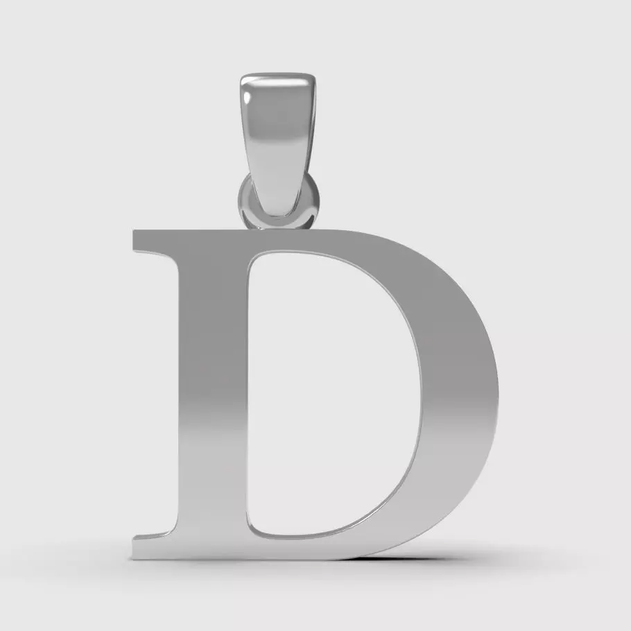 Alphabet Latin D 3D print model_0