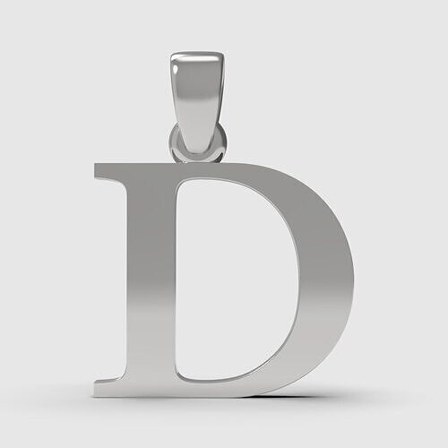 Alphabet Latin D 3D print model