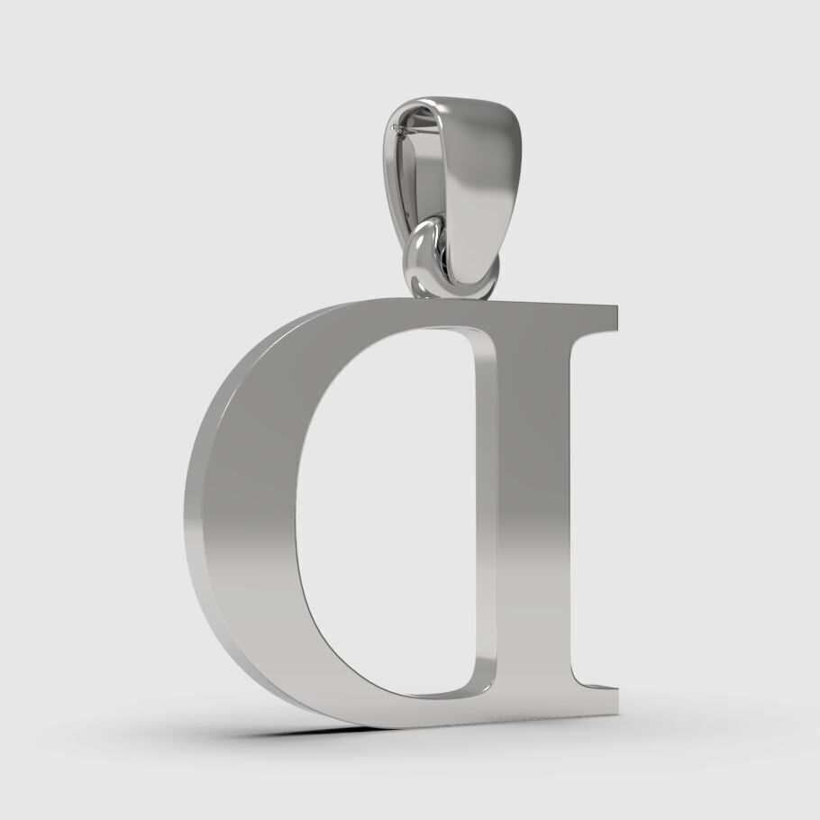 Alphabet Latin D 3D print model_6