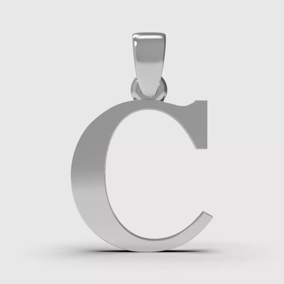 Alphabet Latin C 3D print model