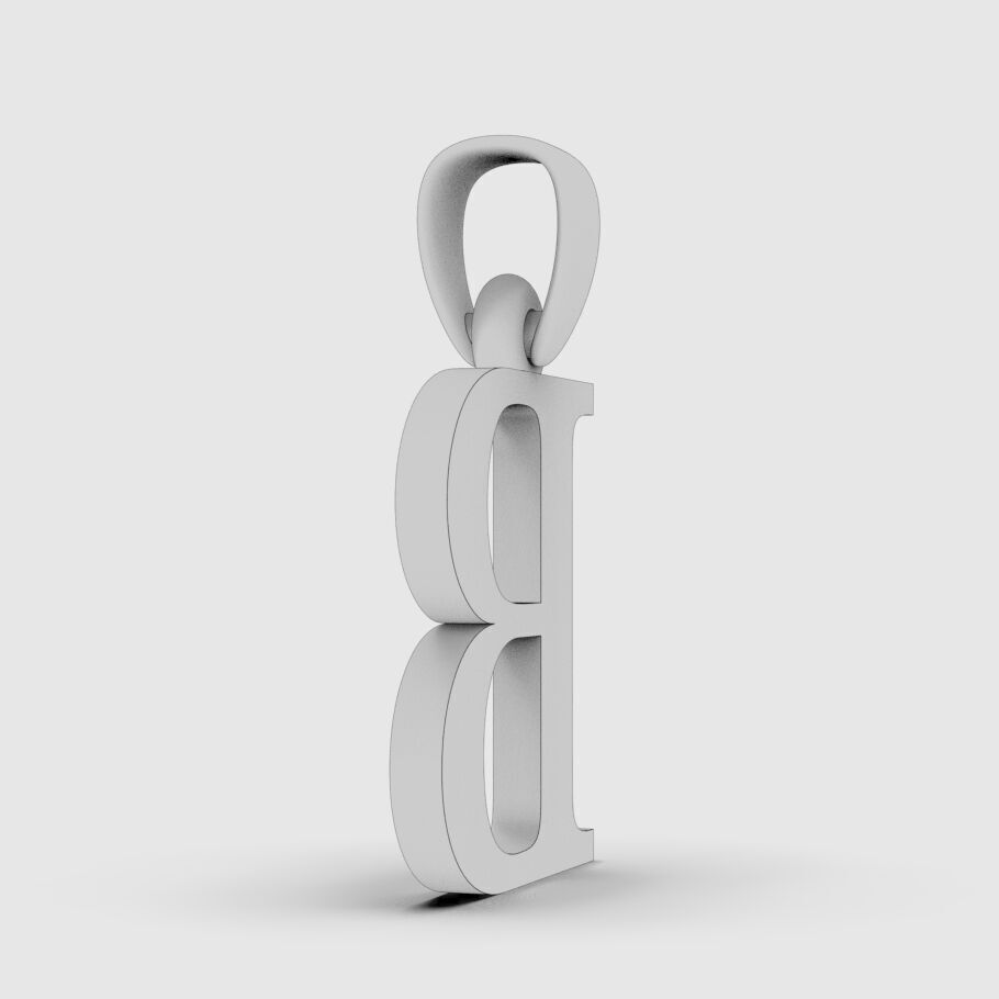 Alphabet Latin B 3D print model_17
