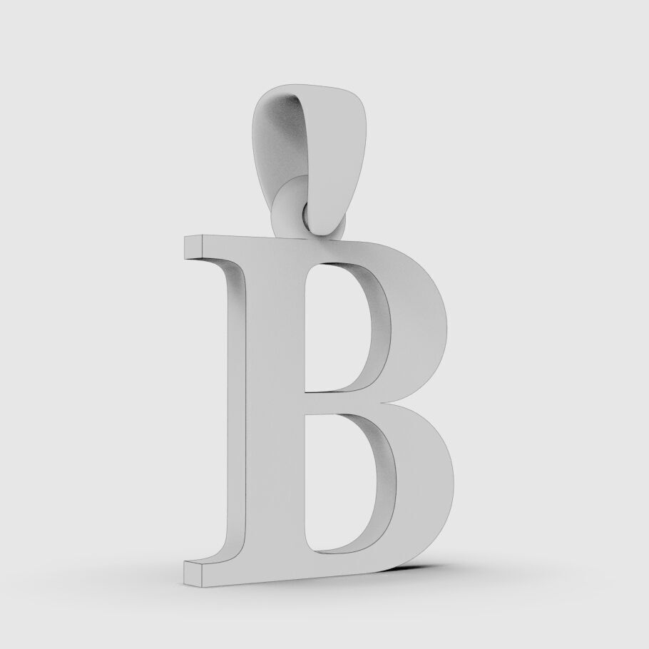 Alphabet Latin B 3D print model_15