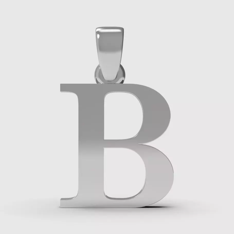Alphabet Latin B 3D print model_0