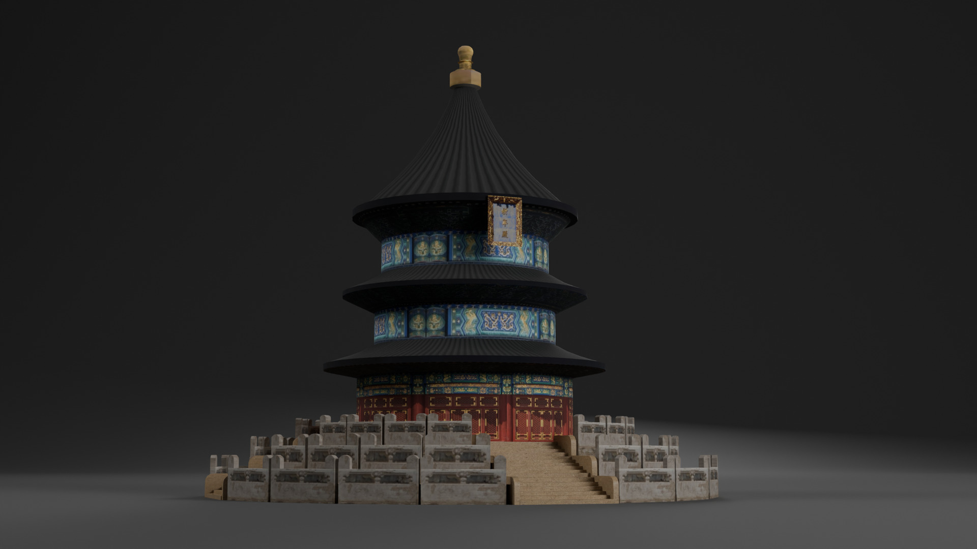 Asian Building Pack Japan China Korea Low-poly 3D model_20