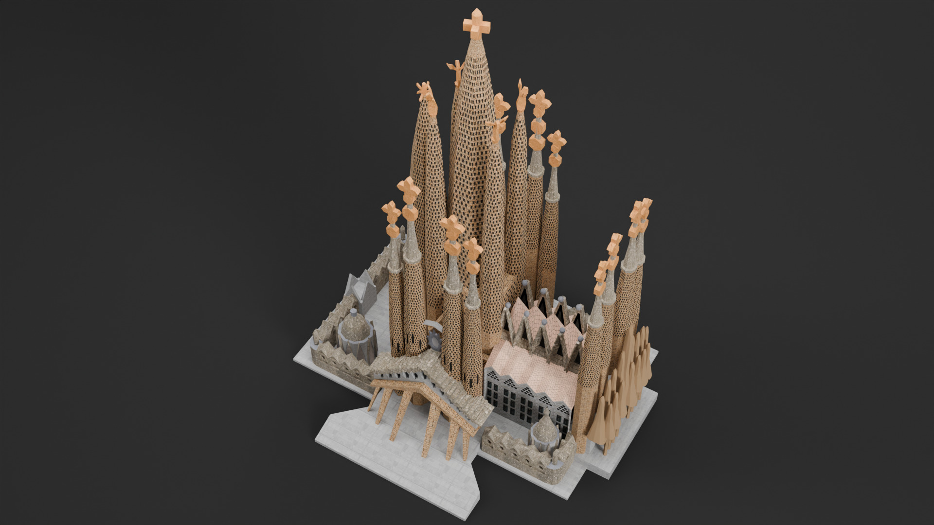 Cathedral Pack Low-poly 3D model_12