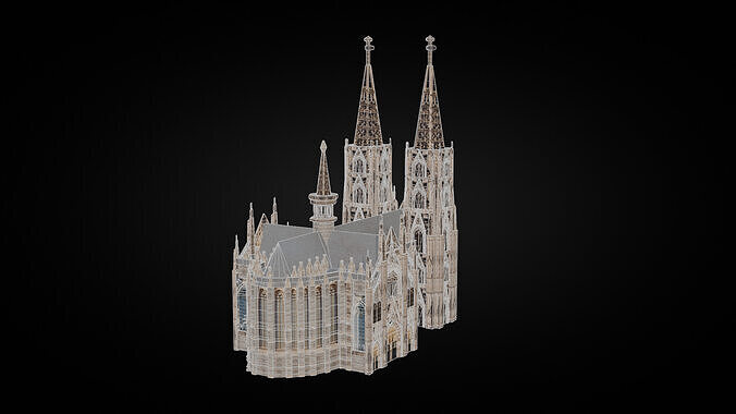 Cathedral Pack Low-poly 3D model 2