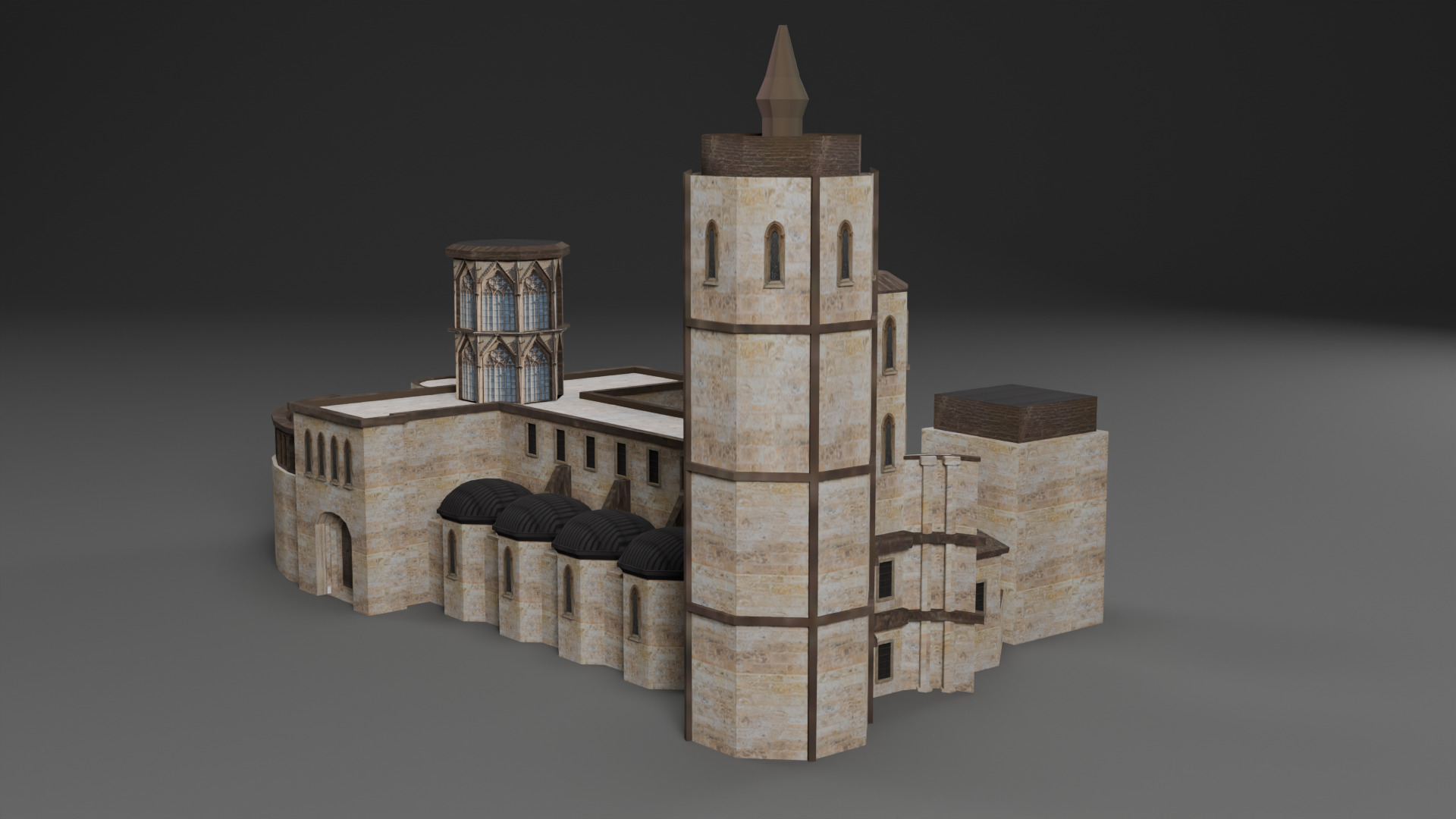 Cathedral Pack Low-poly 3D model_23