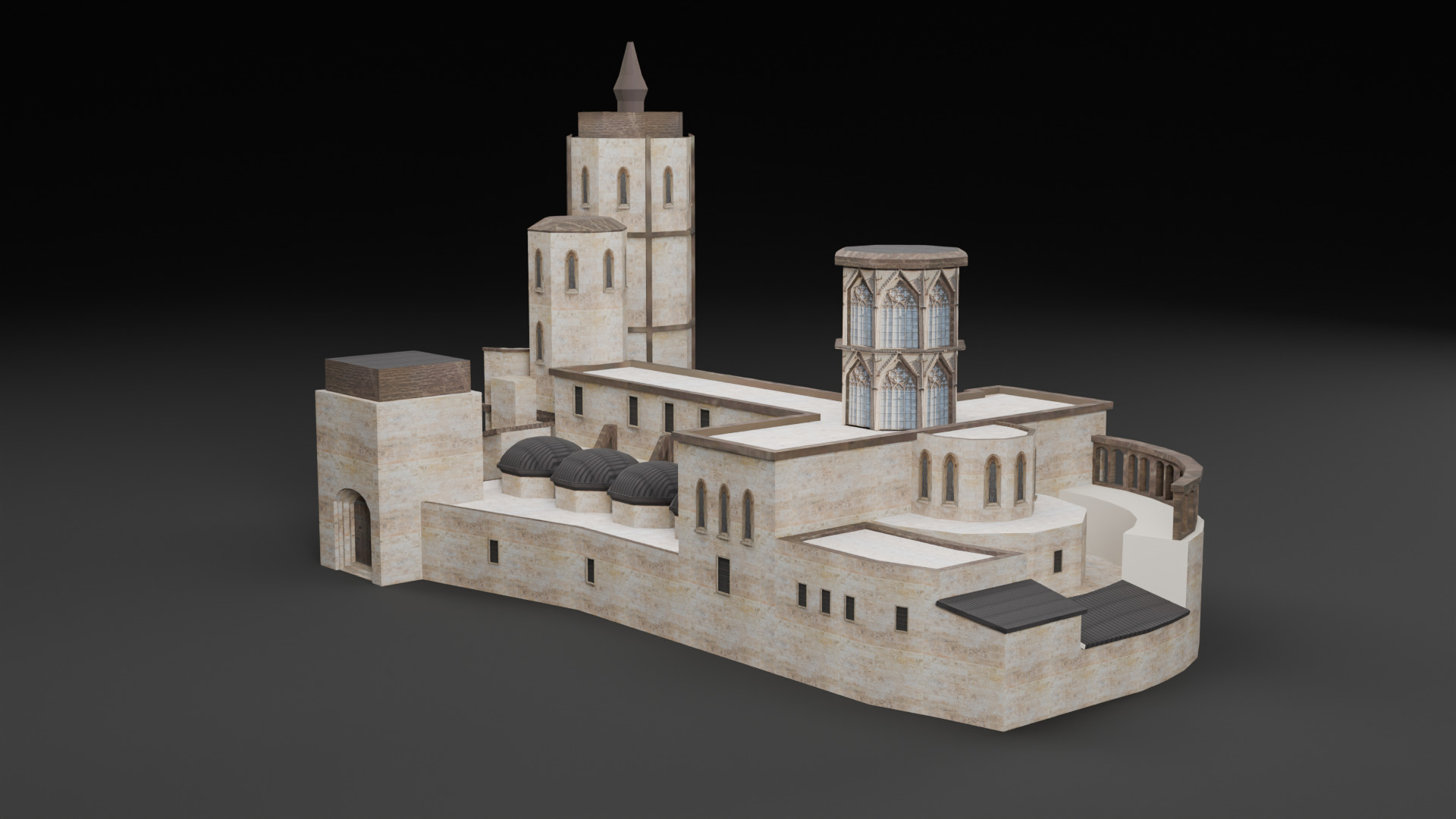 Cathedral Pack Low-poly 3D model_21