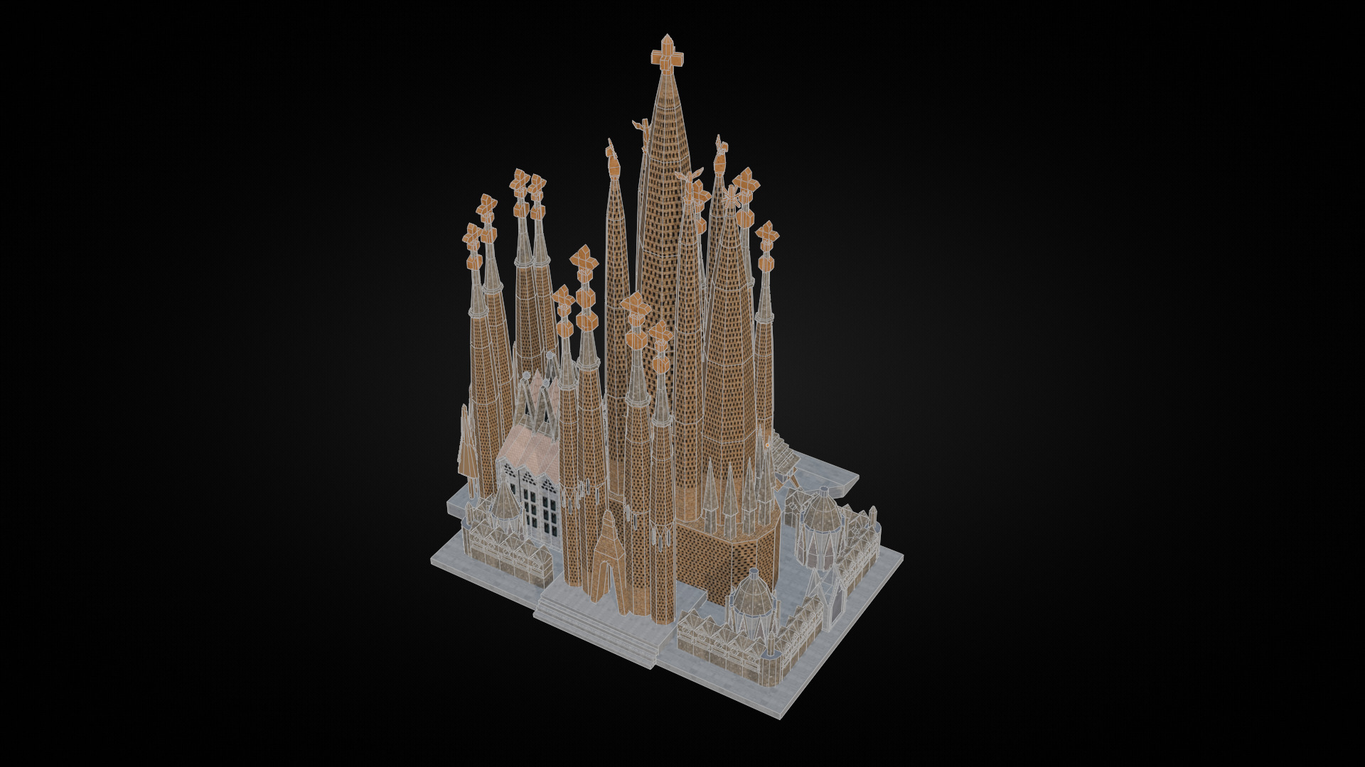 Cathedral Pack Low-poly 3D model_19