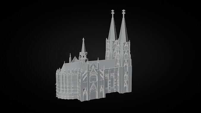 Cathedral Pack Low-poly 3D model 4