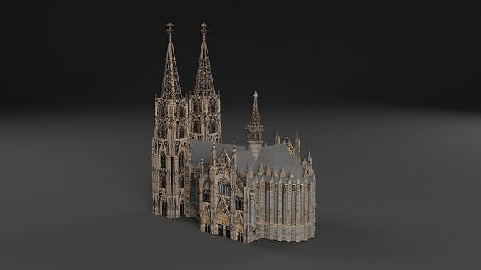 Cathedral Pack Low-poly 3D model 5
