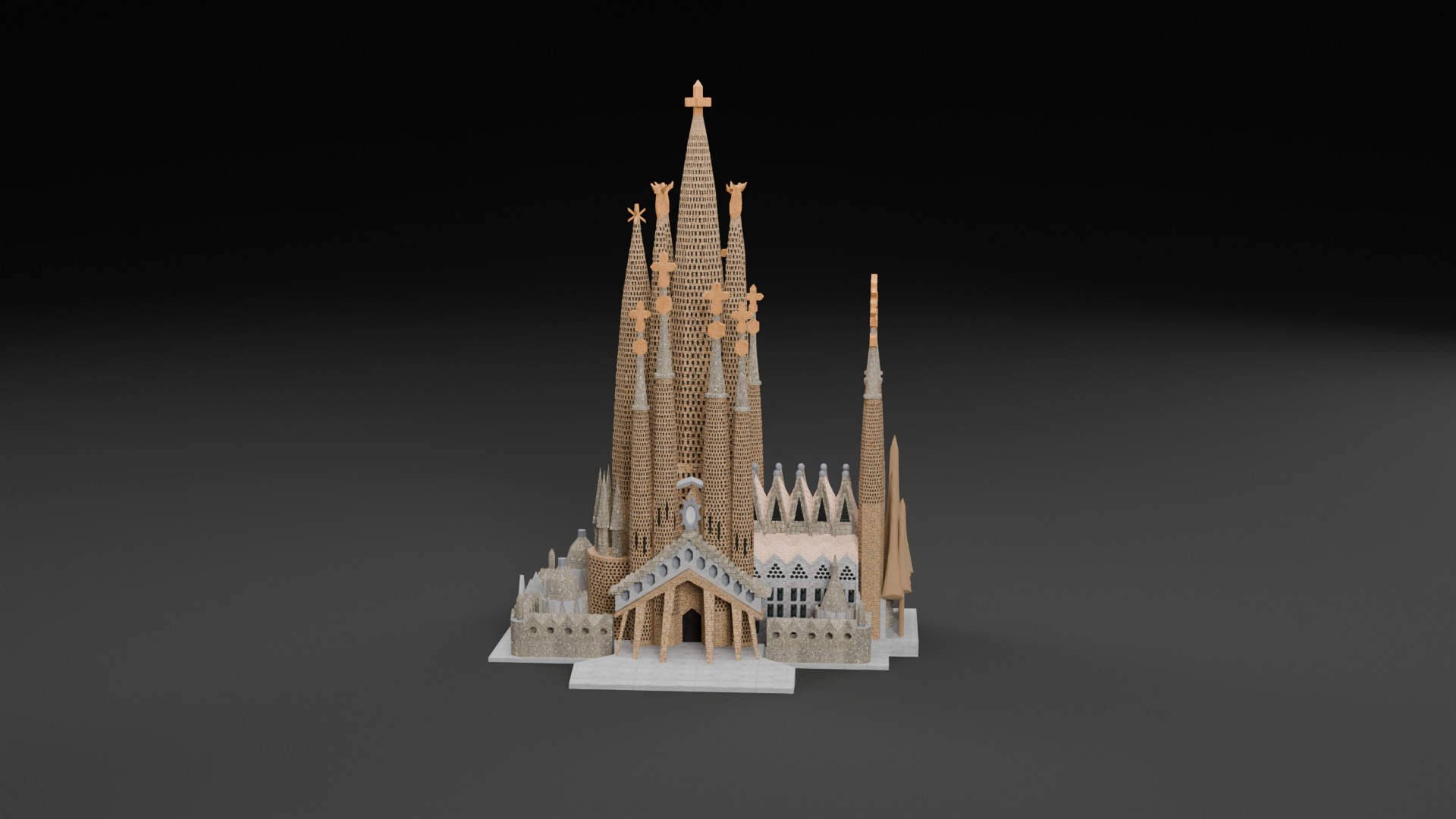 Cathedral Pack Low-poly 3D model_16