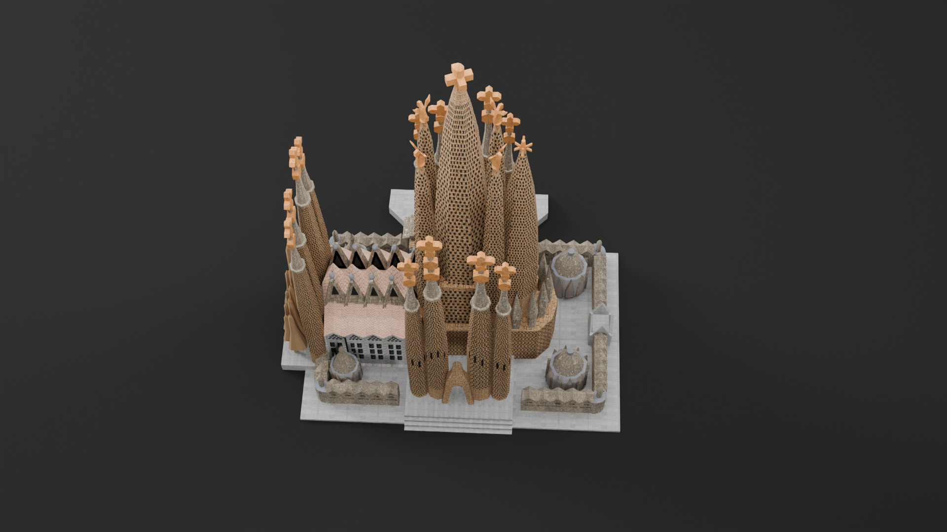 Cathedral Pack Low-poly 3D model_14
