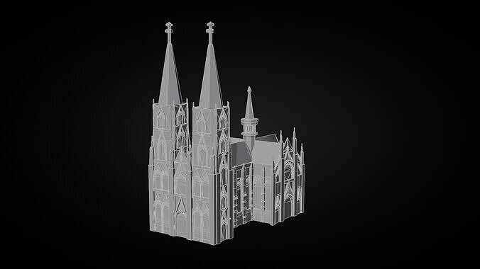 Cathedral Pack Low-poly 3D model 3